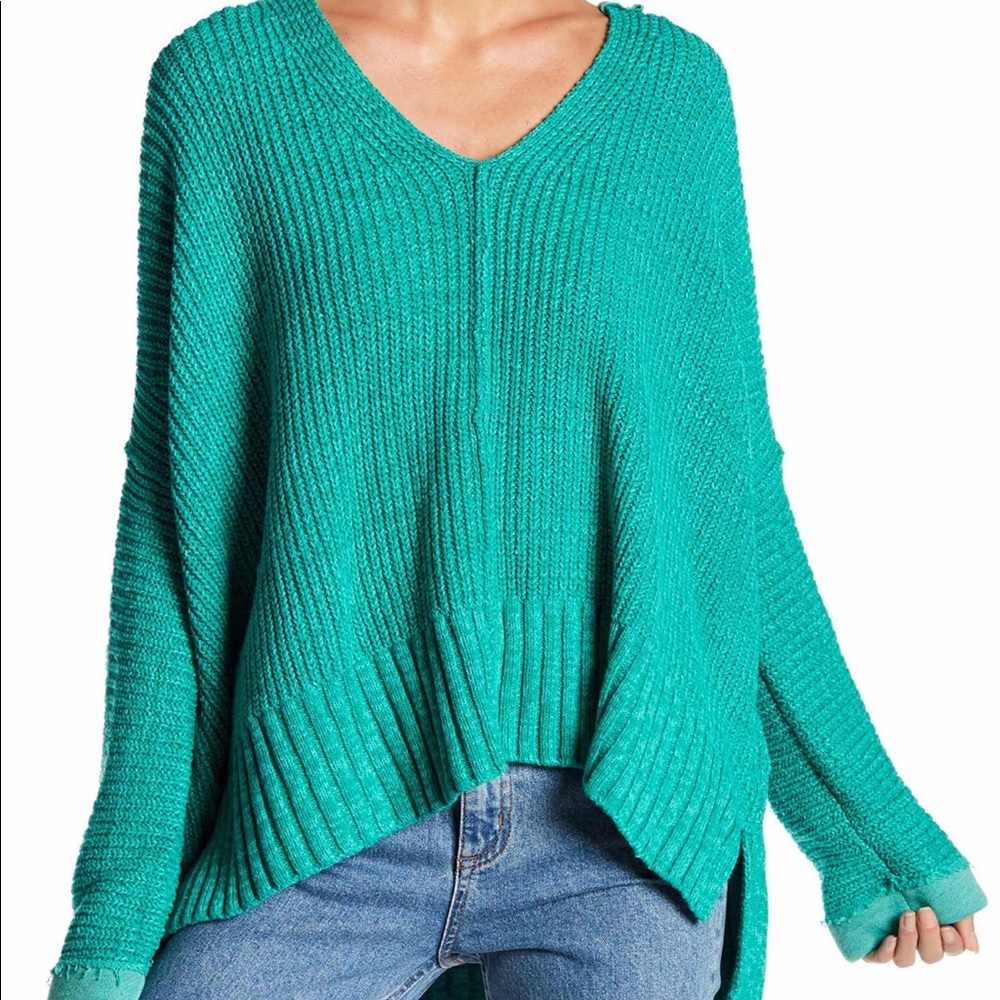 Free People Take Me Over V-Neck Sweater Size XS/S